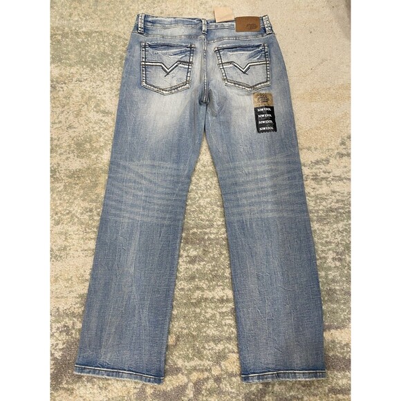 NWT NEW Moon Shine Spirit Jeans Men's 32x30 120 Proof Slim Straight Light Wash - Picture 10 of 11